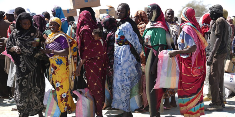 Sudanese refugees in Adre Chad 2025
